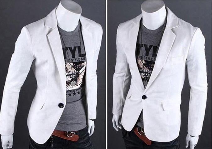 Blazer Fashion Moderno de un Boton - Ideal para la Noche - Blanco